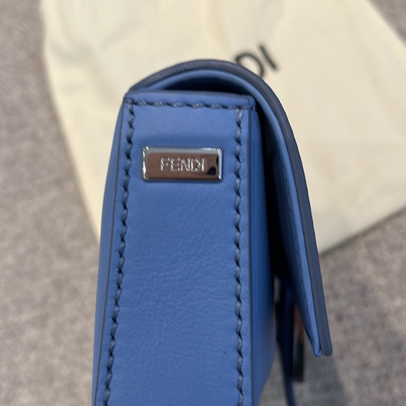 Rare color! FENDI Runway! GORGEOUS FENDI Baby Blue Baguette! PERFECT CONDITION - Picture 7 of 12